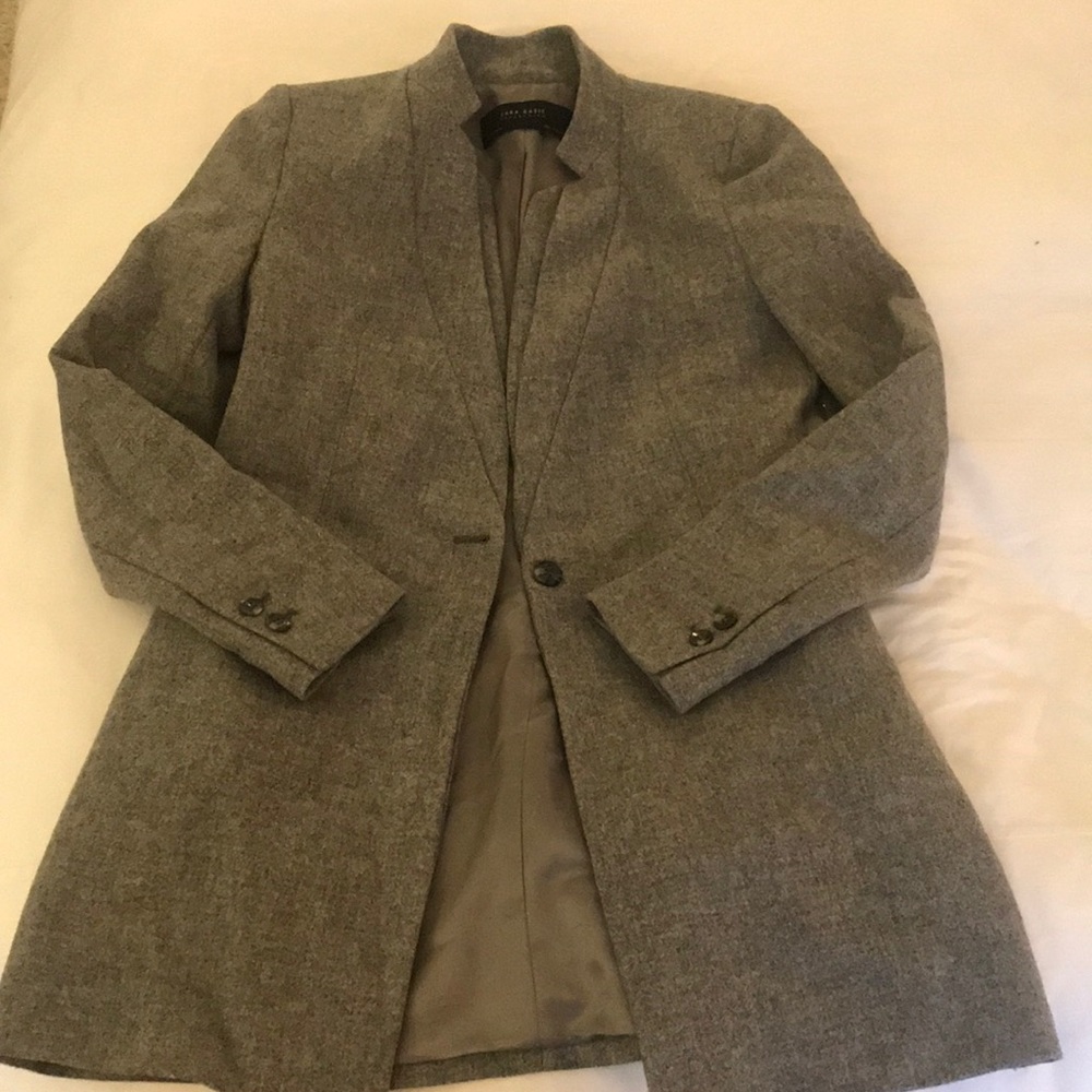 Zara long wool blazer
